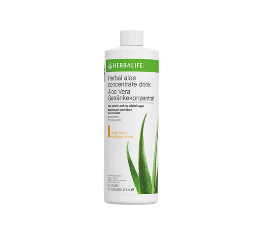 Herbal Aloe Concentrate – Mango Flavor, 473 mL (Sugar-Free Beverage Mix)